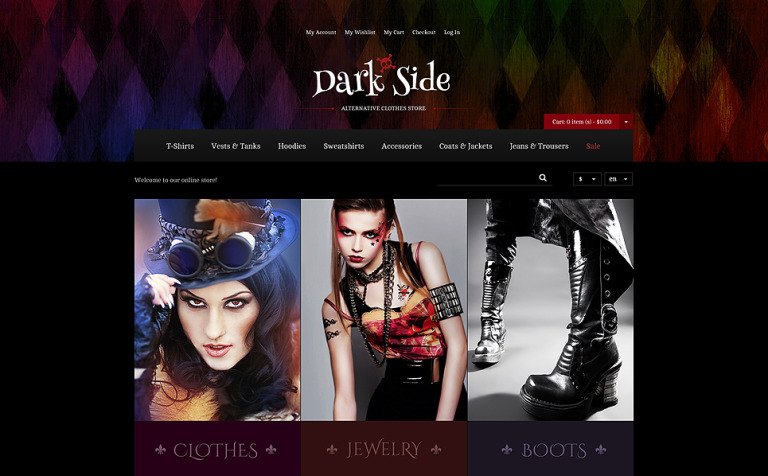 Dark Side Responsive Magento Template Big Screenshot Dark Side Magento Theme New Screenshots BIG