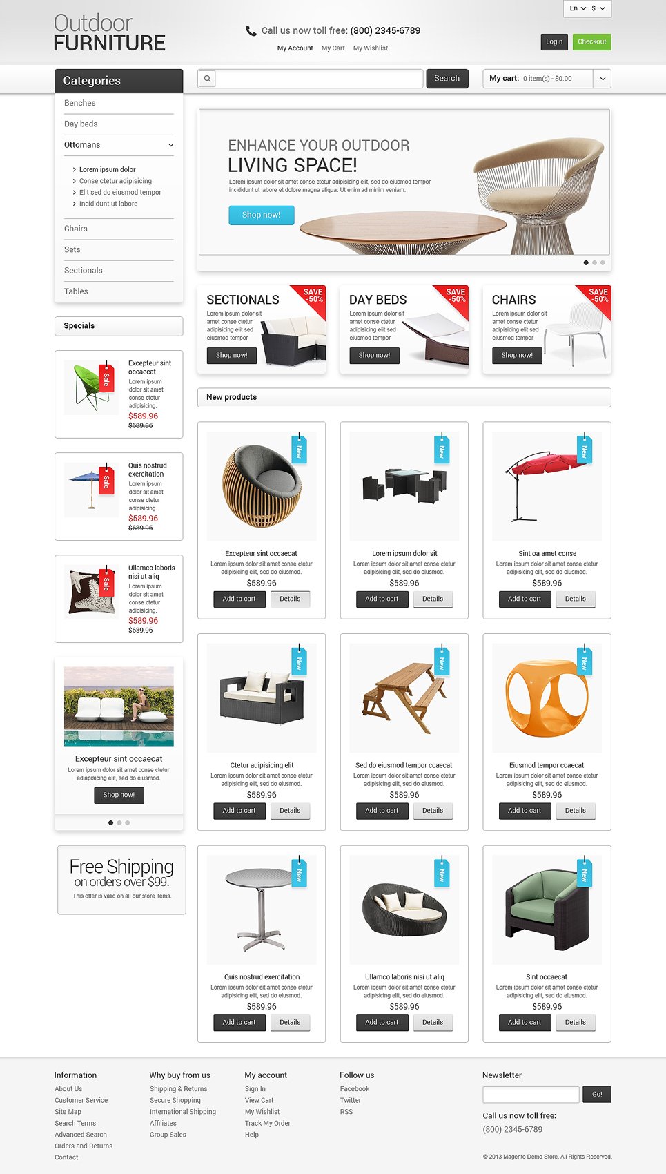 Furniture for Your Garden Magento Theme New Screenshots BIG