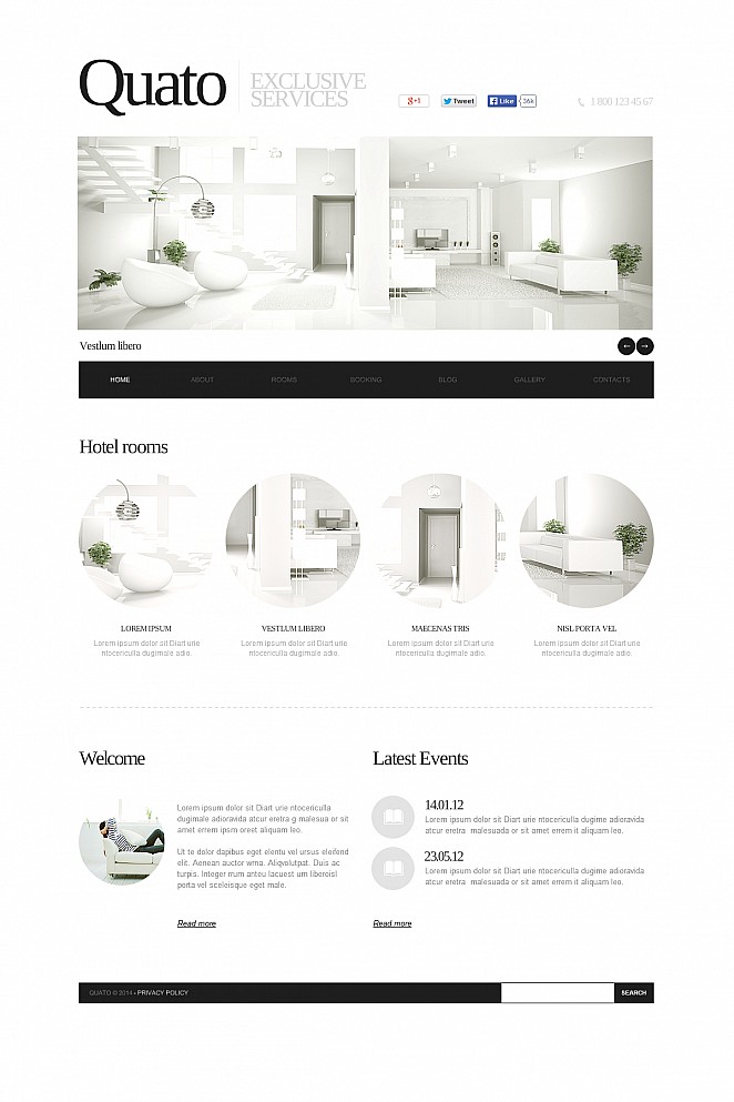 Hotels Flash CMS Template New Screenshots BIG