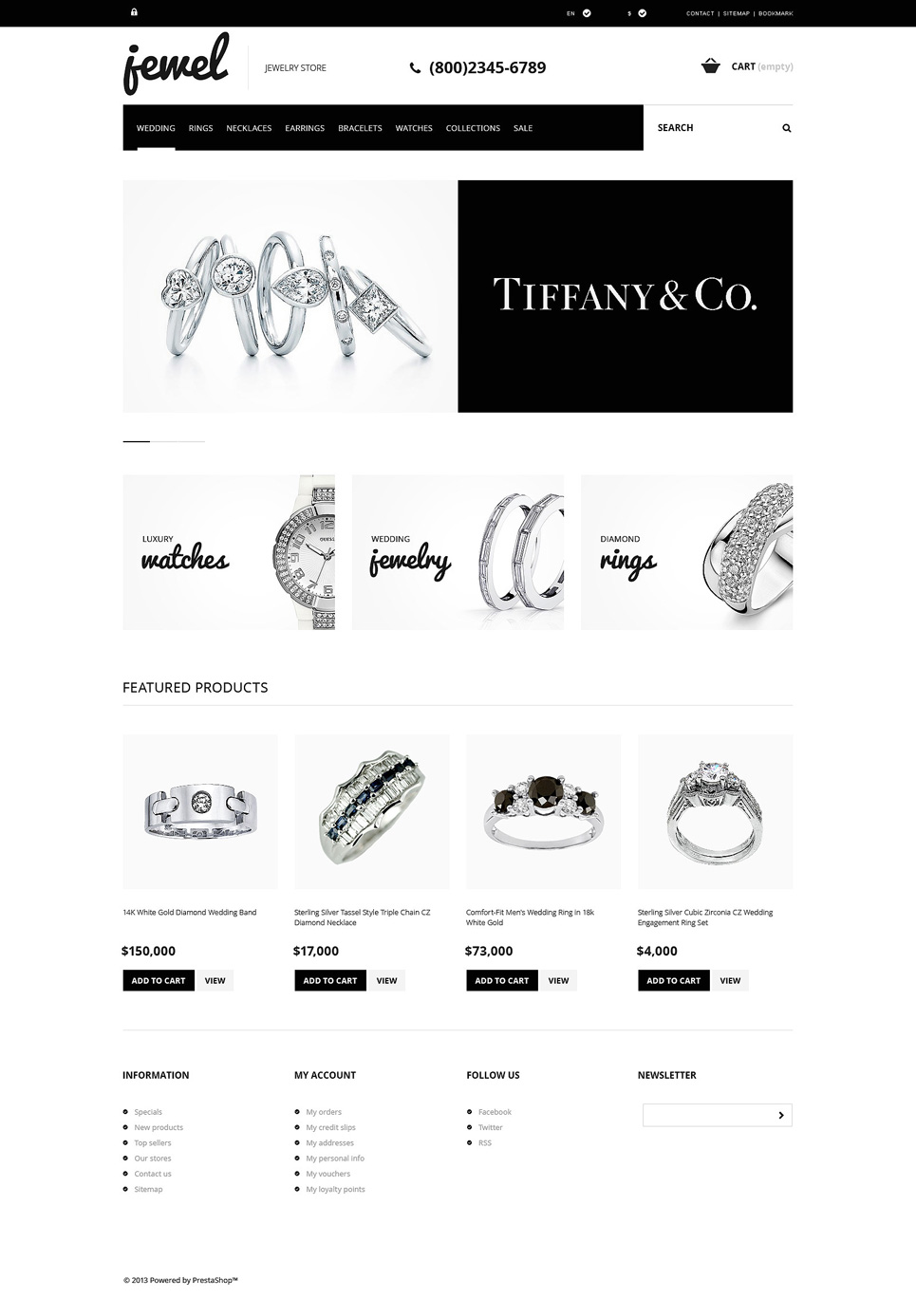 Jewelry Boutique PrestaShop Theme New Screenshots BIG