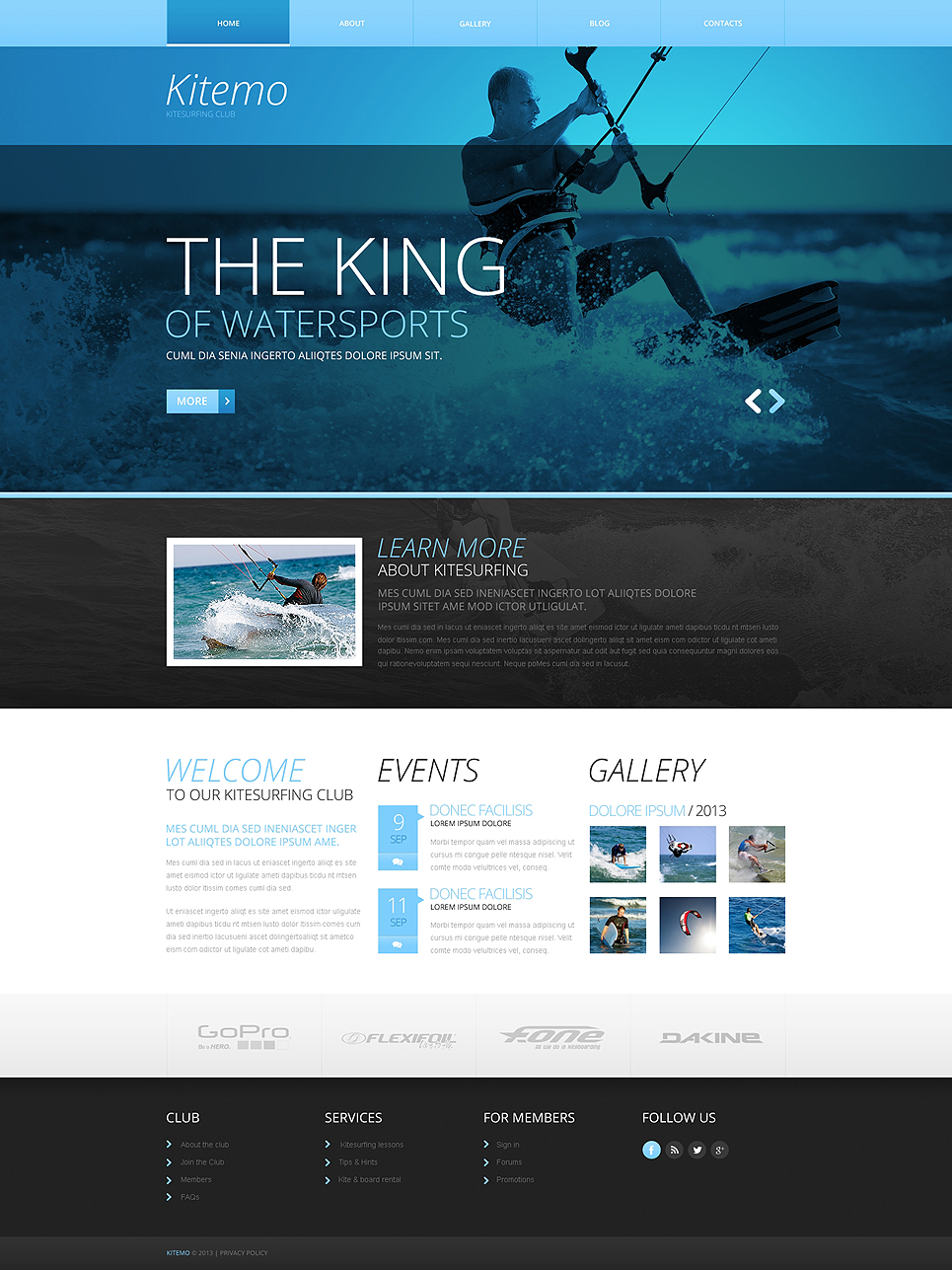 Kitesurfing Responsive Website Template New Screenshots BIG