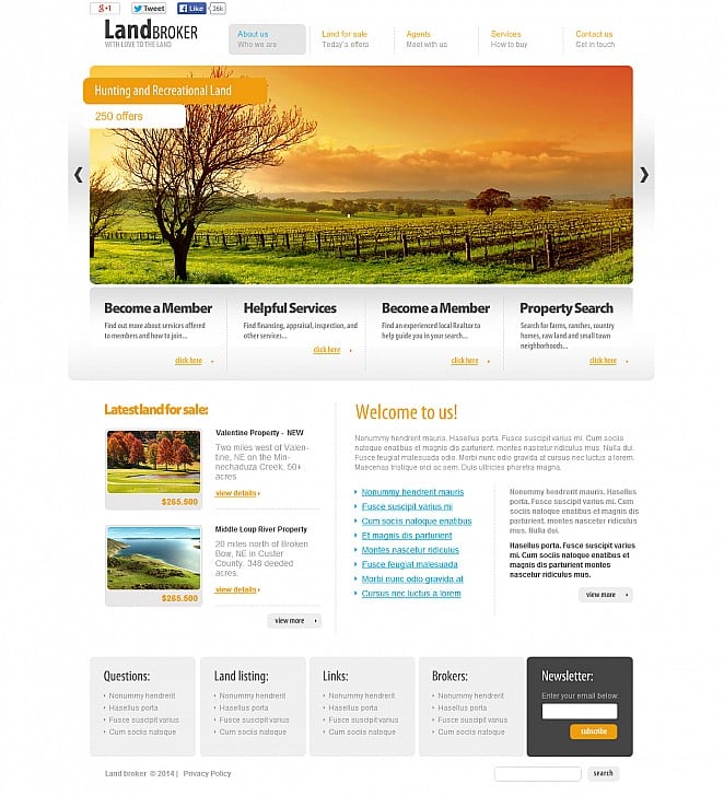 Land Broker Flash CMS Template New Screenshots BIG