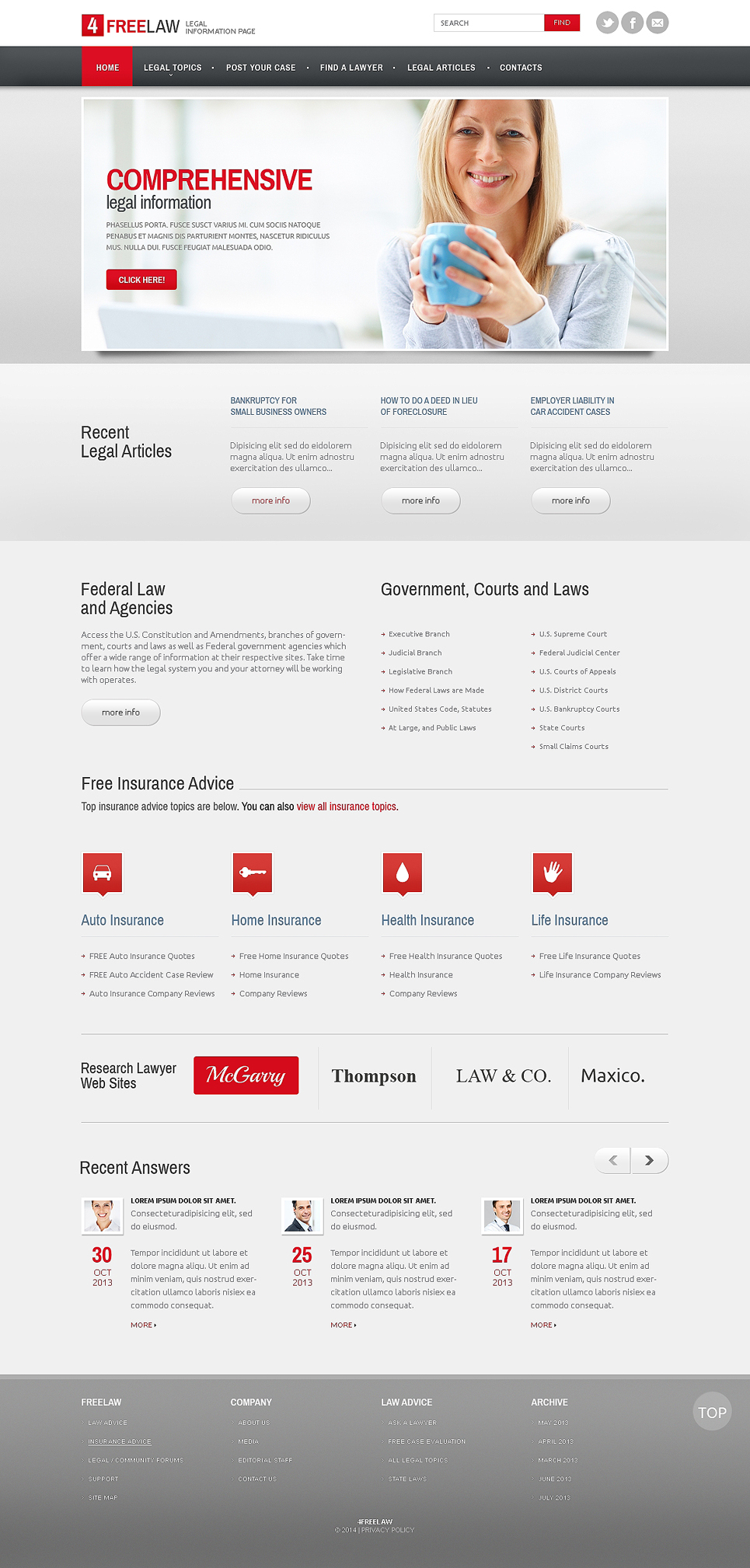 Lawyer Responsive Website Template New Screenshots BIG