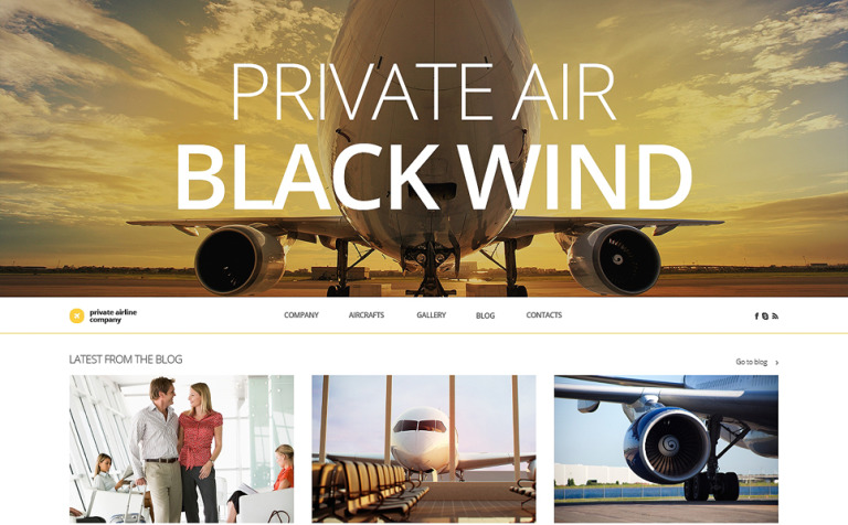 Private Airline Responsive Website Theme Big Screenshot Private Airline Responsive Website Template New Screenshots BIG