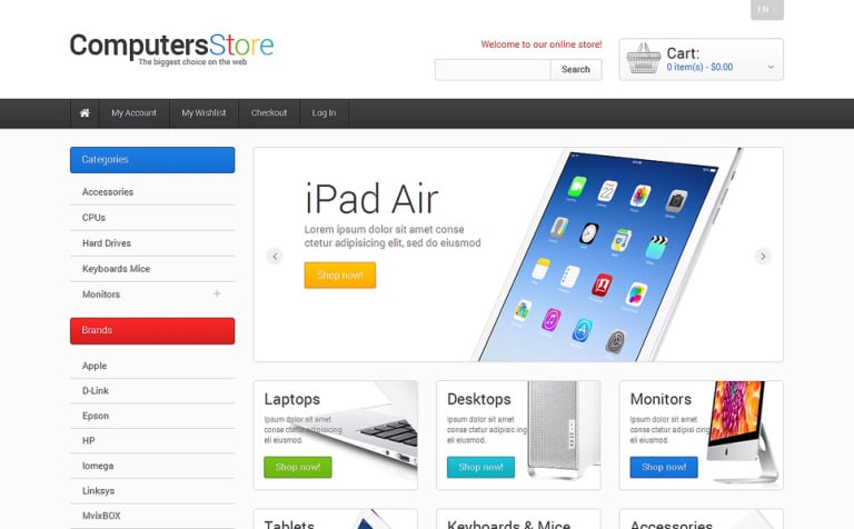 The Biggest Computers Store Responsive Magento Theme Big Screenshot The Biggest Computers Store Magento Theme New Screenshots BIG