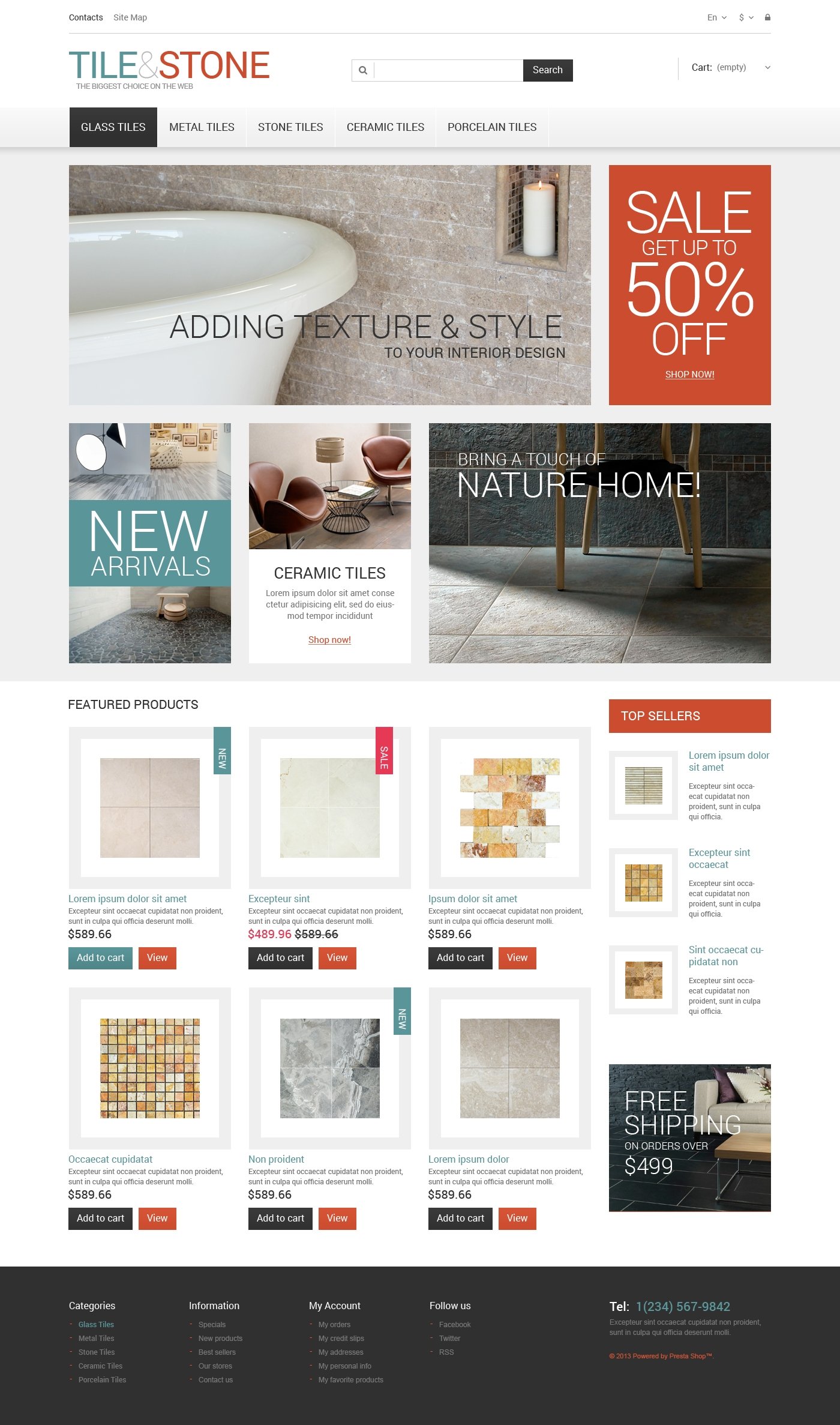 Tiles Website Template Free Download