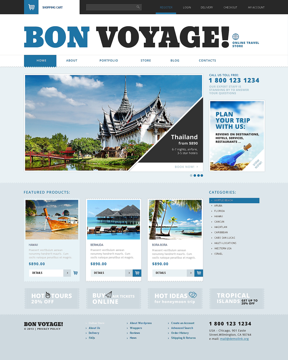 Travel Responsive WooCommerce Theme New Screenshots BIG