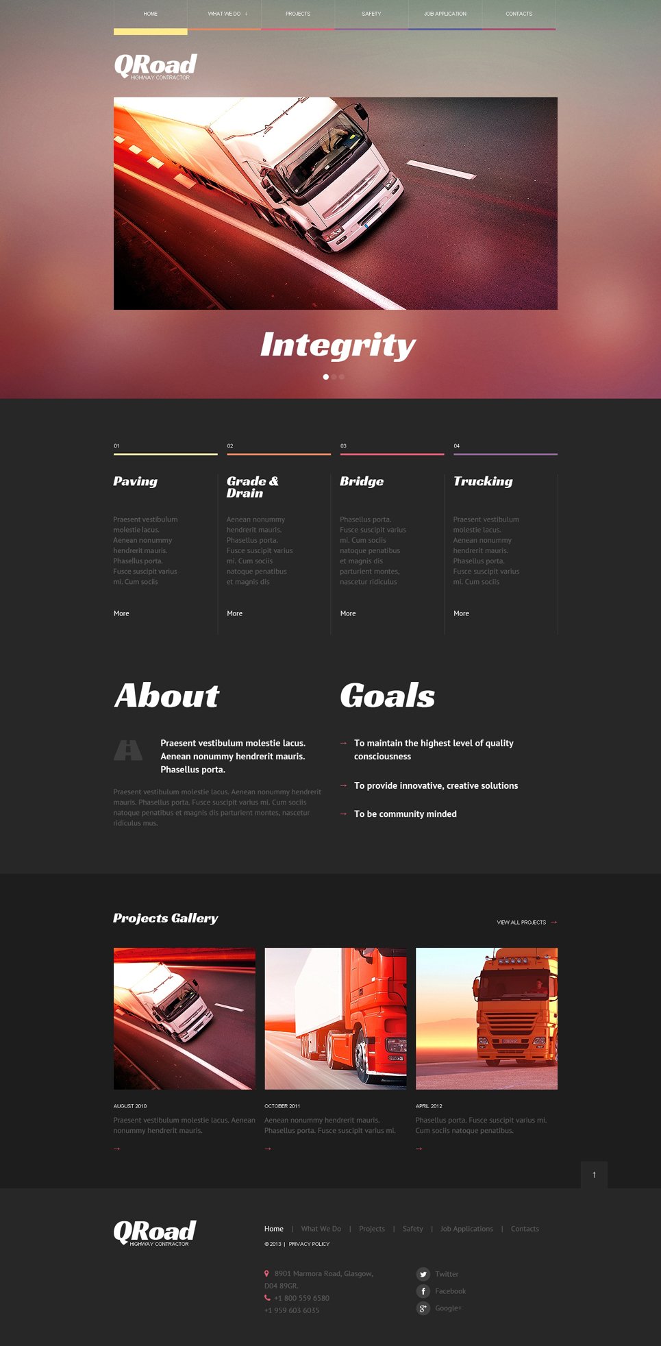 Trucking Responsive Website Template New Screenshots BIG