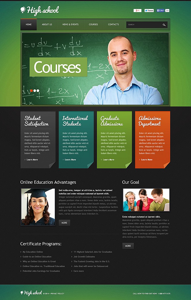 University Flash CMS Template New Screenshots BIG