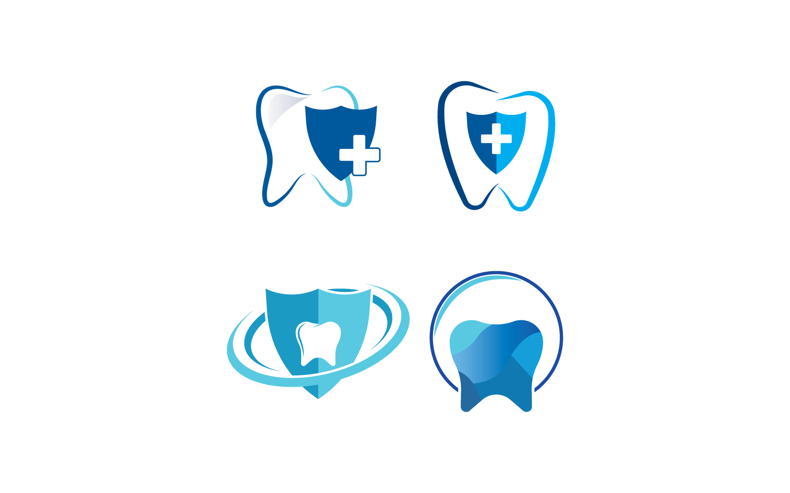 dental care logo icon vector flat design template