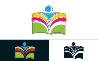 Education Book logo Template vector icon illustration design v.10