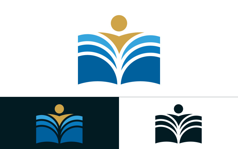 Education Book logo Template vector icon illustration design v.15 Logo Template
