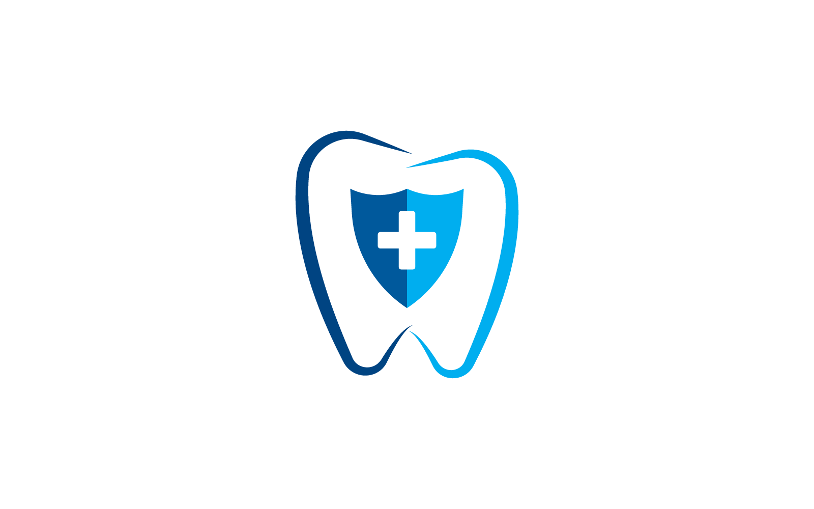 ikona logo opieki stomatologicznej płaski szablon projektu