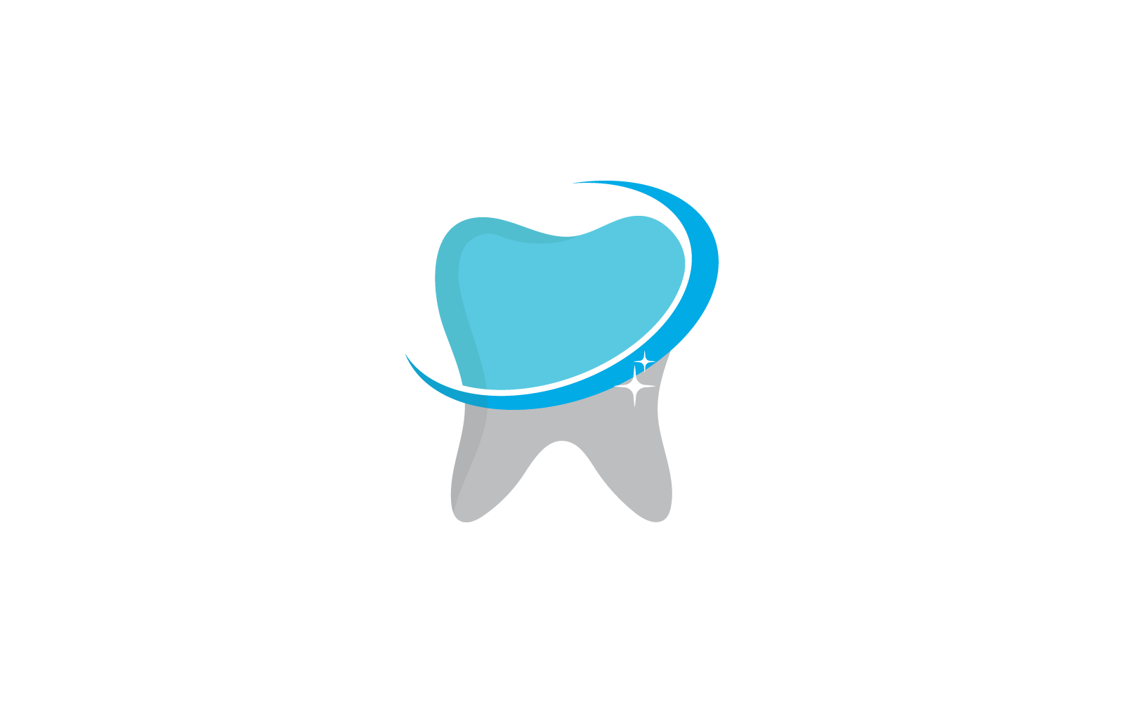 ilustracja logo opieki stomatologicznej płaski szablon projektu