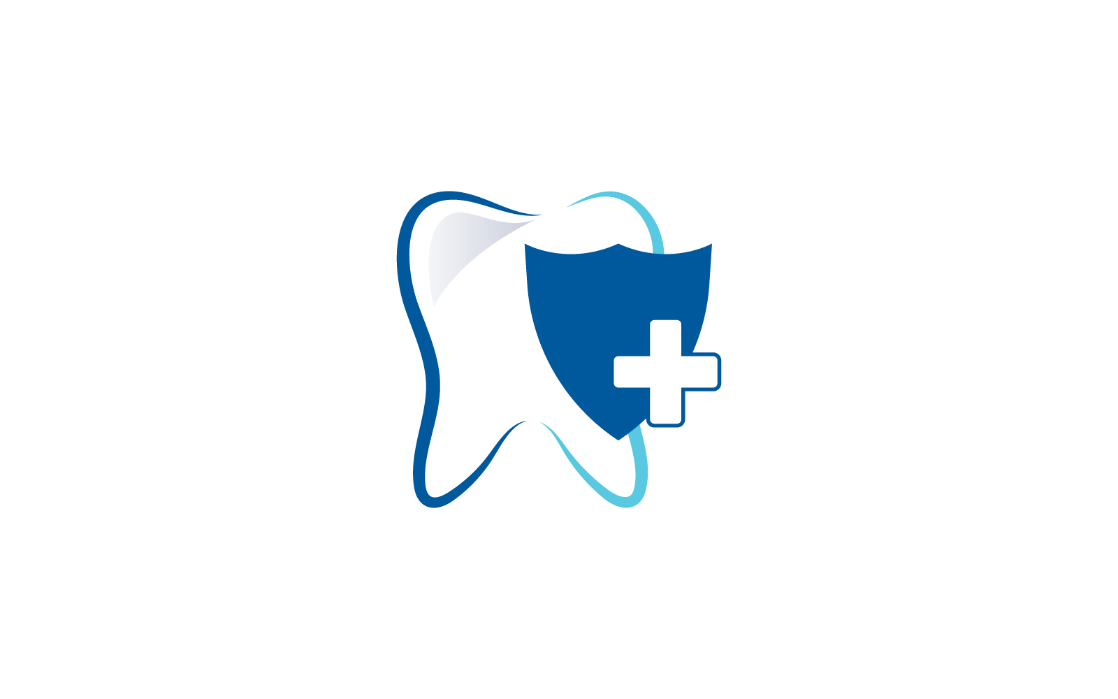 modello di design piatto del logo per la cura dei denti