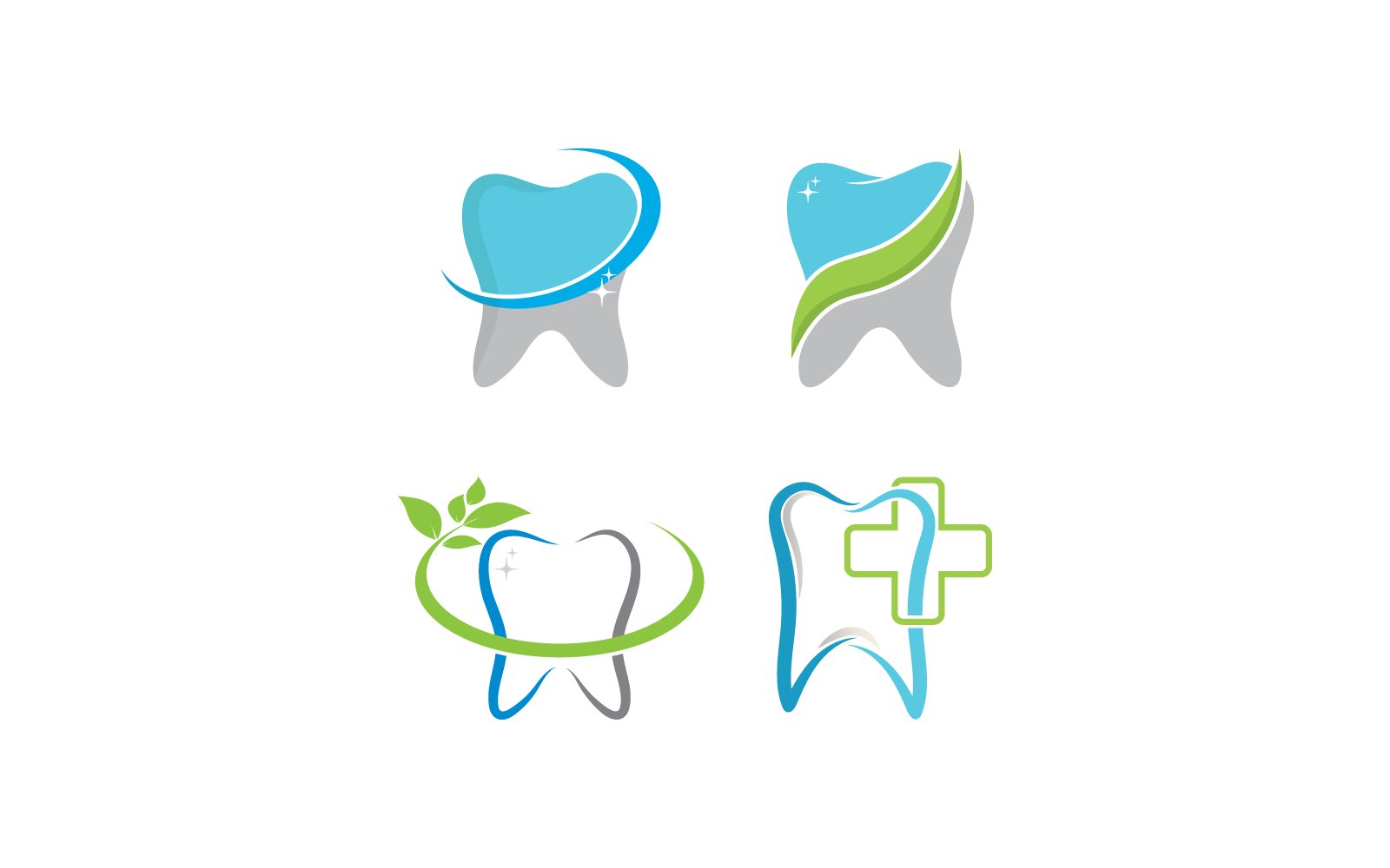 modello di icona di illustrazione del logo di cura dentale
