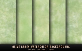 Olive Green Watercolor Backgrounds