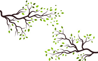 Tree eco nature branch vector illustration design template v.1