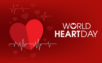 World heart day healthy hospital event medical design template