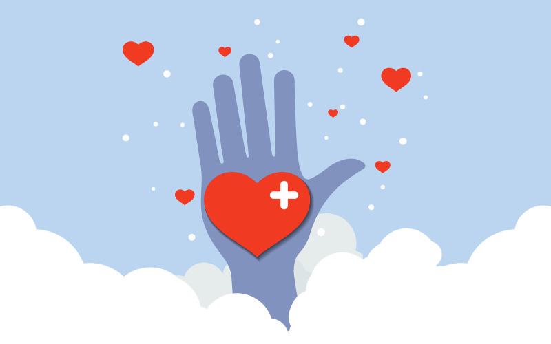 World heart day healthy hospital event medical vector illustration design template v.10 Illustration