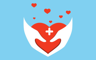 World heart day healthy hospital event medical vector illustration design template v.6