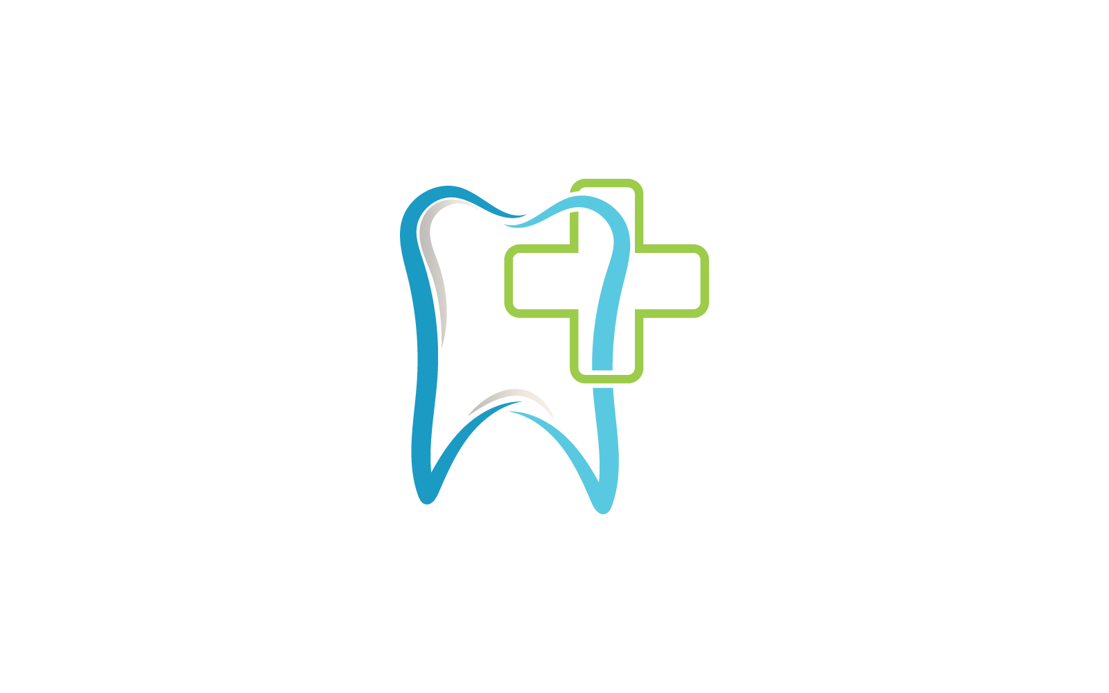 Zahnpflege-Logo-Vorlage im flachen Design