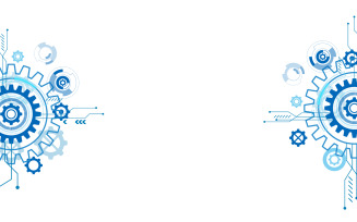 Gear industrial digital technology Future vector icon illustration design template v.4