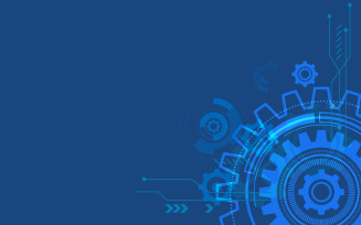 Gear industrial digital technology Future vector icon illustration design template v.6
