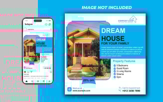 Real Estate Social Media Post Template in PSD - 103