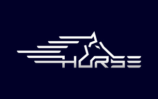 Wordmark Horse Logo Design Logistic Logo Freight Logo Express Delivery Logo Shipping Trucking Logo