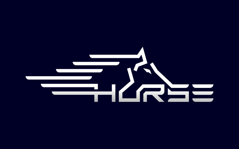 Wordmark Horse Logo Design Logistic Logo Freight Logo Express Delivery Logo Shipping Trucking Logo Logo Template