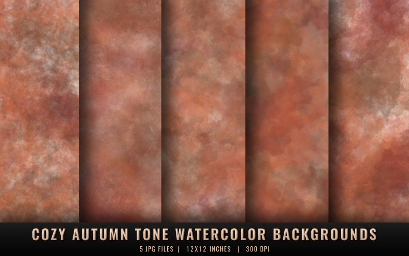 Cozy Autumn Tone Watercolor Backgrounds