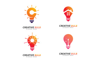 Creative Bulb logo concept vector. Creative Technology Logo design concept 20