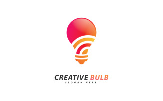 Creative Bulb logo concept vector. Creative Technology Logo design concept 4