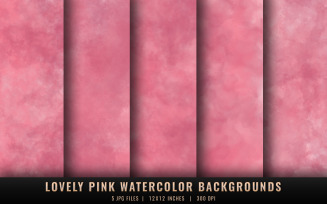 Lovely Pink Watercolor Backgrounds
