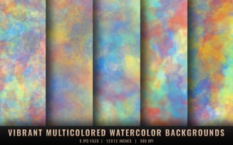 Vibrant Multicolored Watercolor Backgrounds