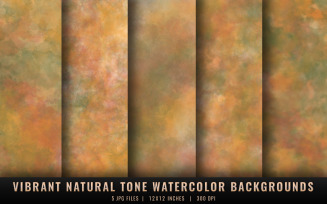 Vibrant Natural Tone Watercolor Backgrounds