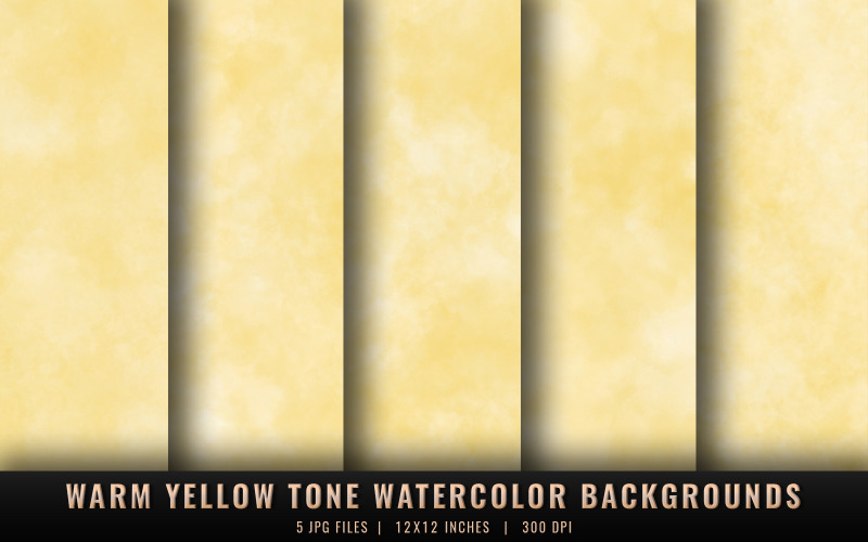 Warm Yellow Tone Watercolor Backgrounds