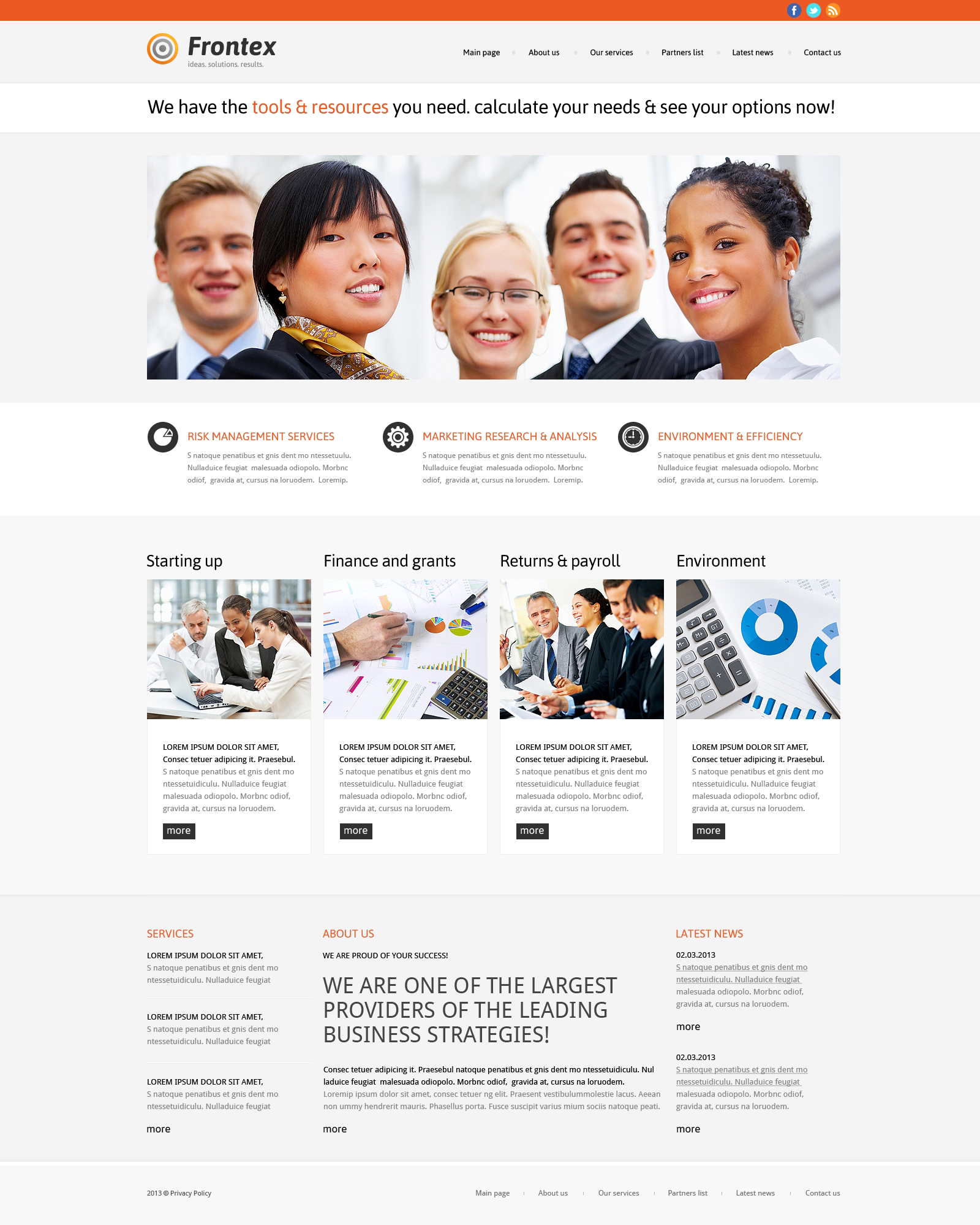 Business & Services Responsive WordPress Theme - screenshot
