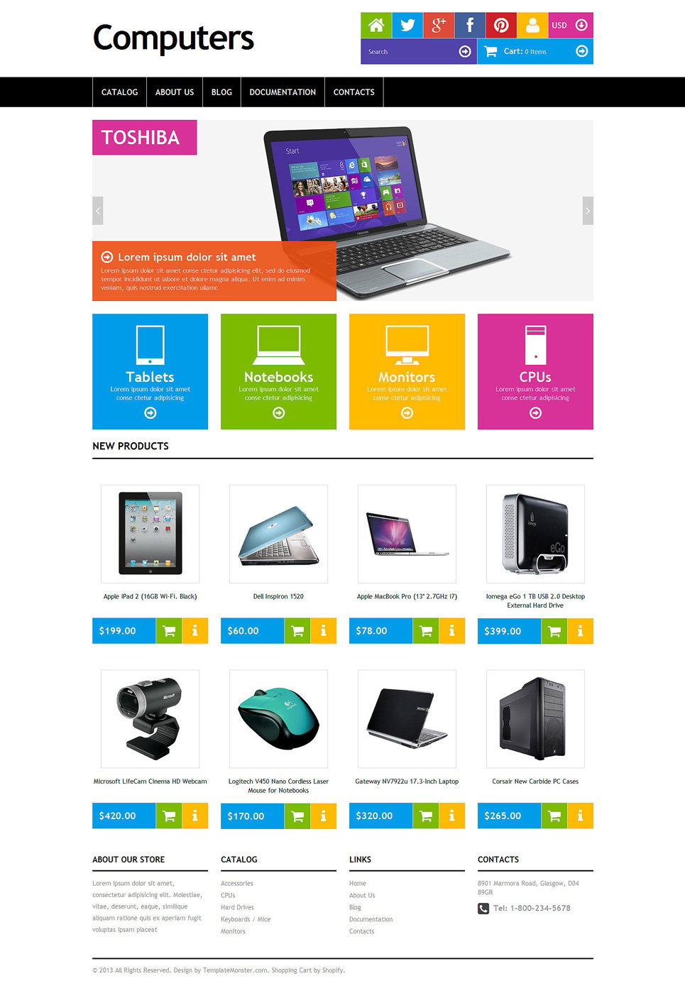 Computer Store Responsive Shopify Theme New Screenshots BIG