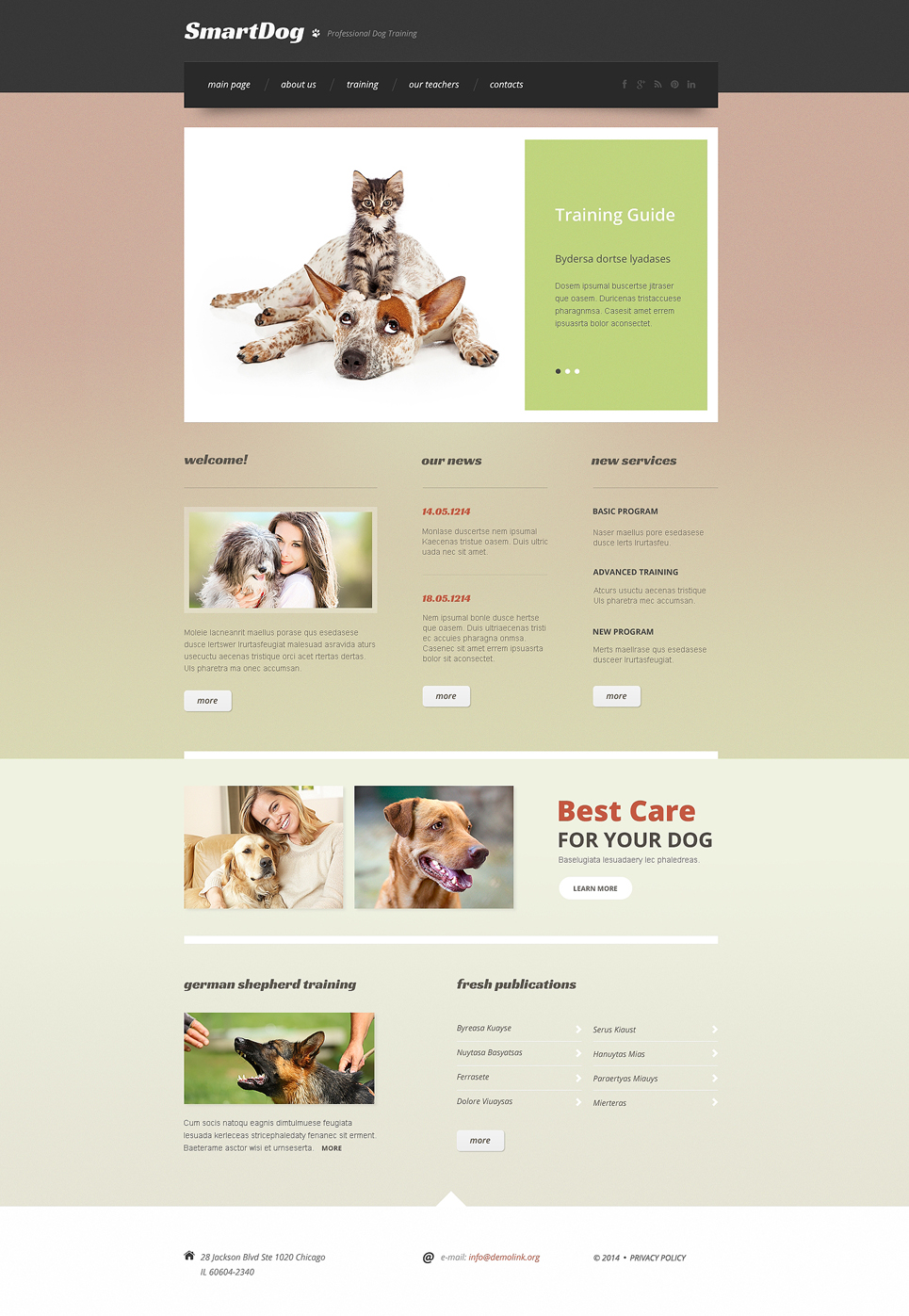 Dog Responsive Website Template New Screenshots BIG