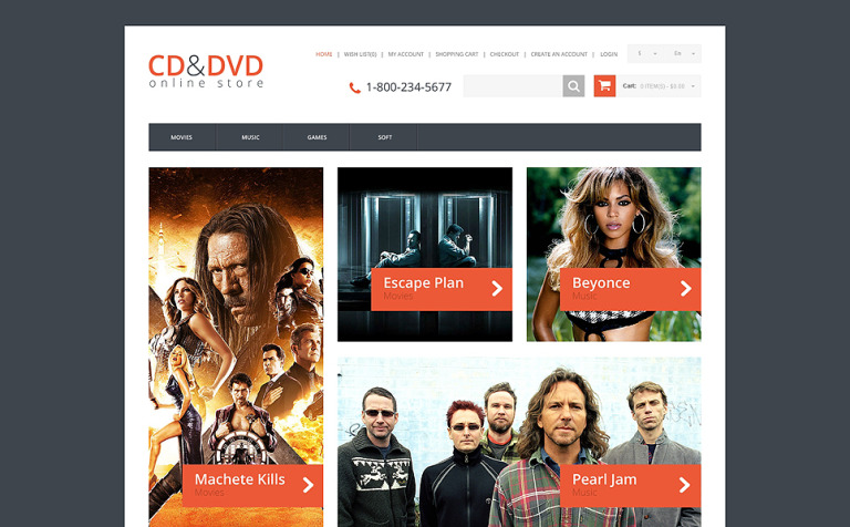 DVD Store Responsive OpenCart Theme Big Screenshot DVD Store Responsive OpenCart Template New Screenshots BIG