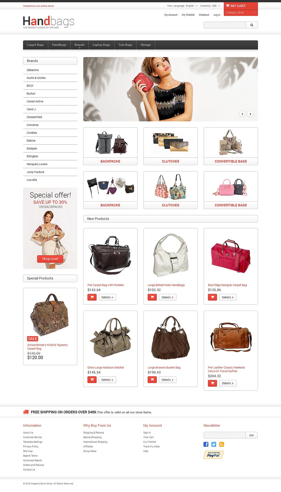 Handbag Responsive Magento Theme New Screenshots BIG