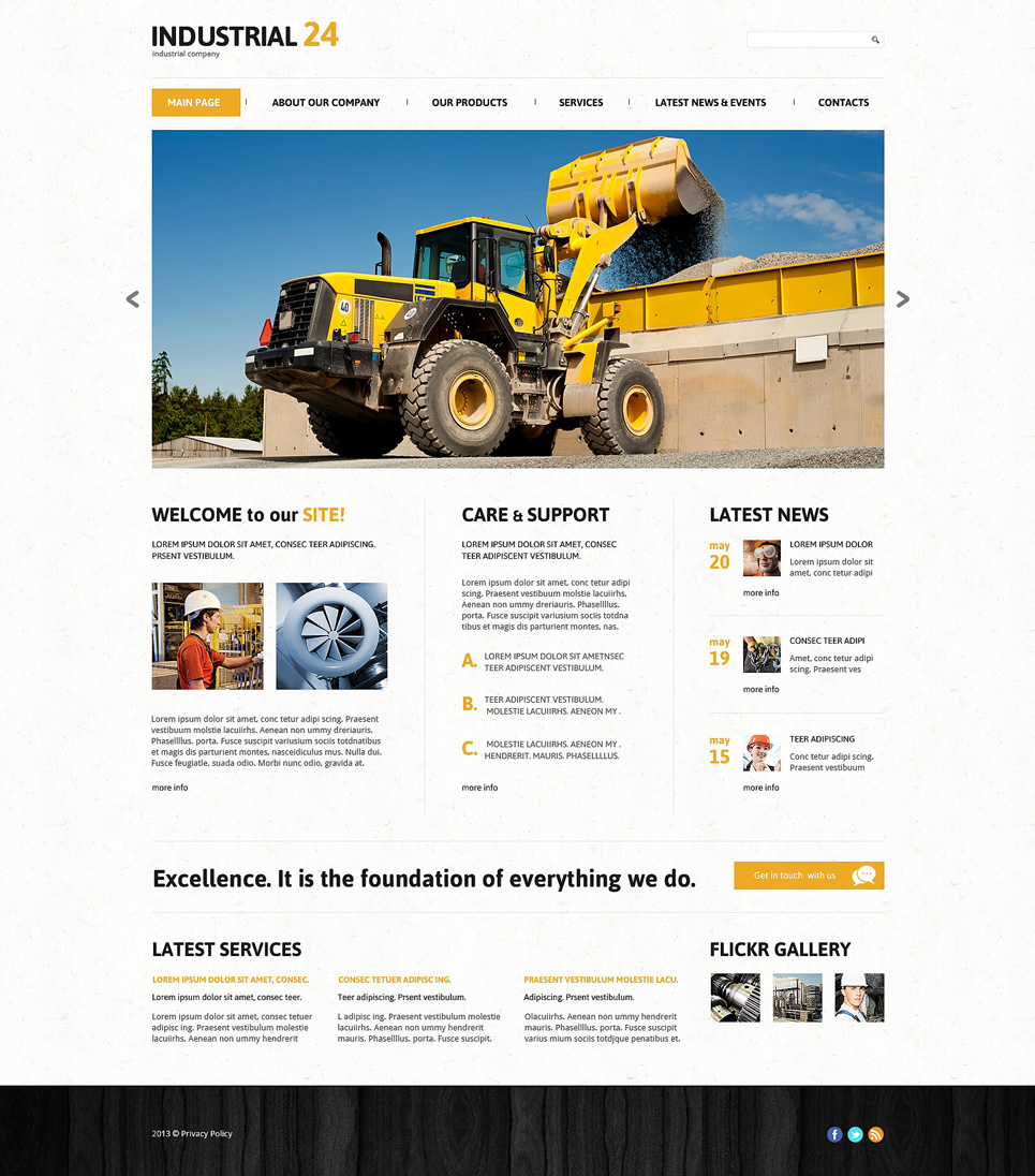 Industrial Responsive WordPress Theme New Screenshots BIG