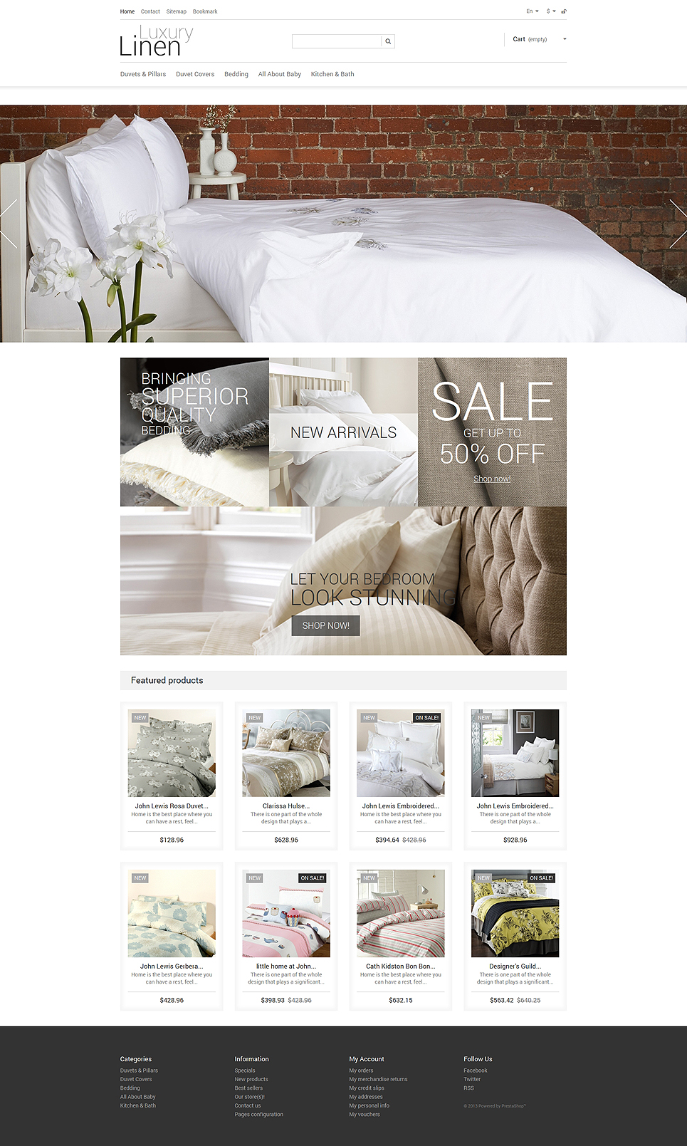 Luxury Linen Store PrestaShop Theme New Screenshots BIG