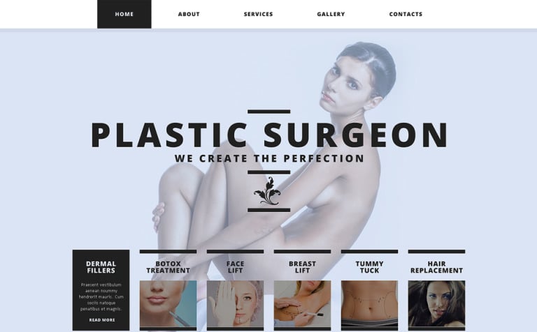 Plastic Surgery Responsive Website Theme Big Screenshot Plastic Surgery Responsive Website Template New Screenshots BIG