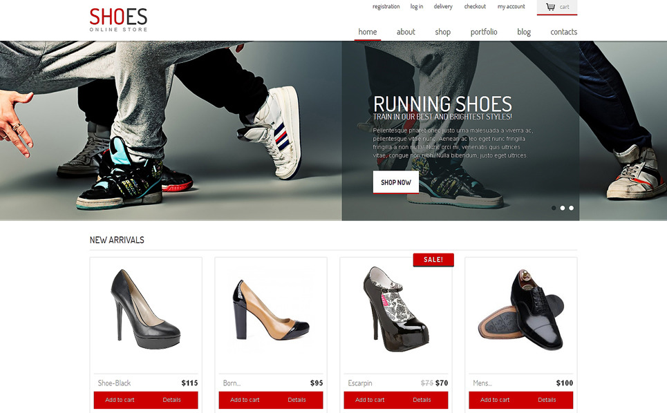 Shoe Store Responsive WooCommerce Theme #47751