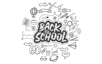 Back to school Education element icon vector illustration design v.6