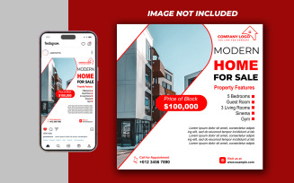 Editable Social Media PSD Template for Property Listings and Open House Marketing