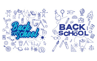 Education Back to school element icon vector illustration design v.8